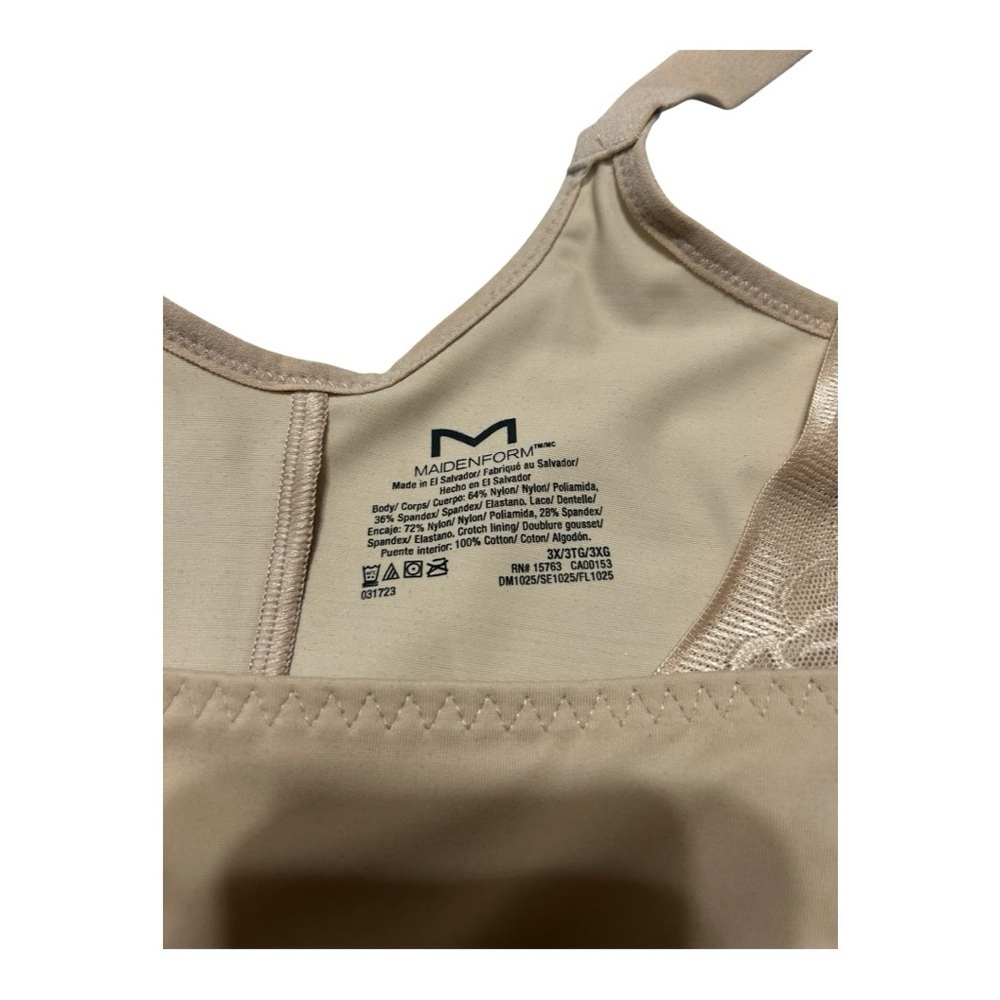 Maidenform, Women's Tan Lace Bodysuit - Picture 8 of 9